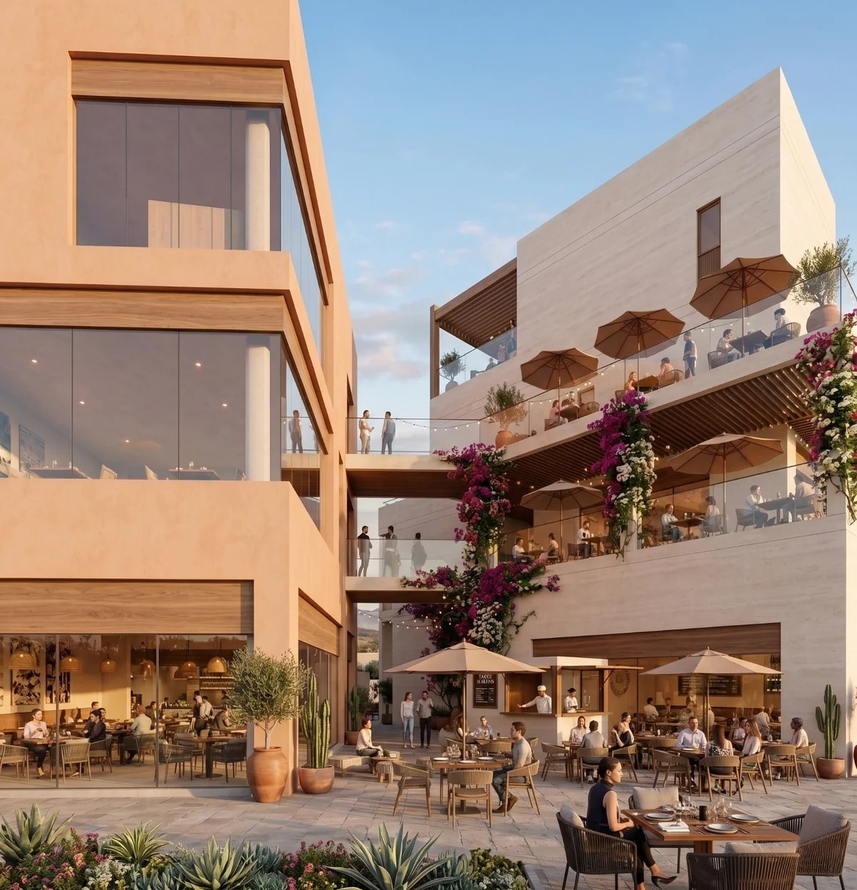 Villaggio I plazas exteriores